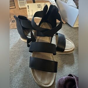 Black gladiator sandals